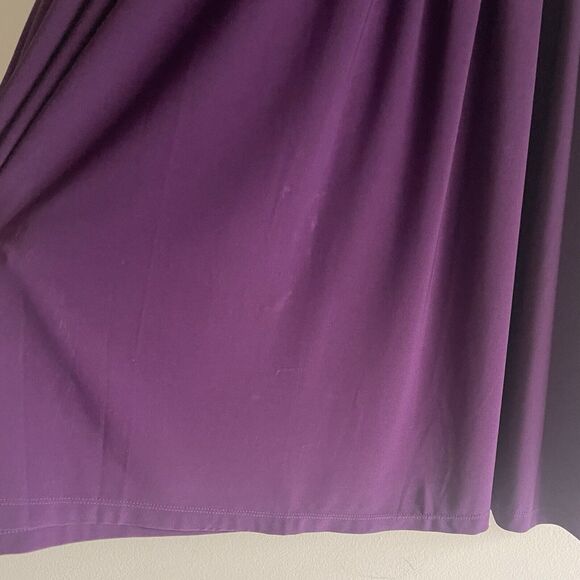 Haani Formal Dress Women Plus Size 1X High Waist Golden Beaded Neckline Purple - Picture 6 of 10